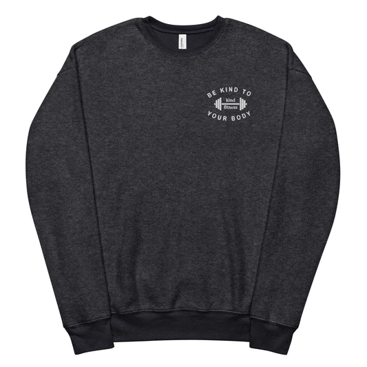 Unisex sueded fleece sweatshirt